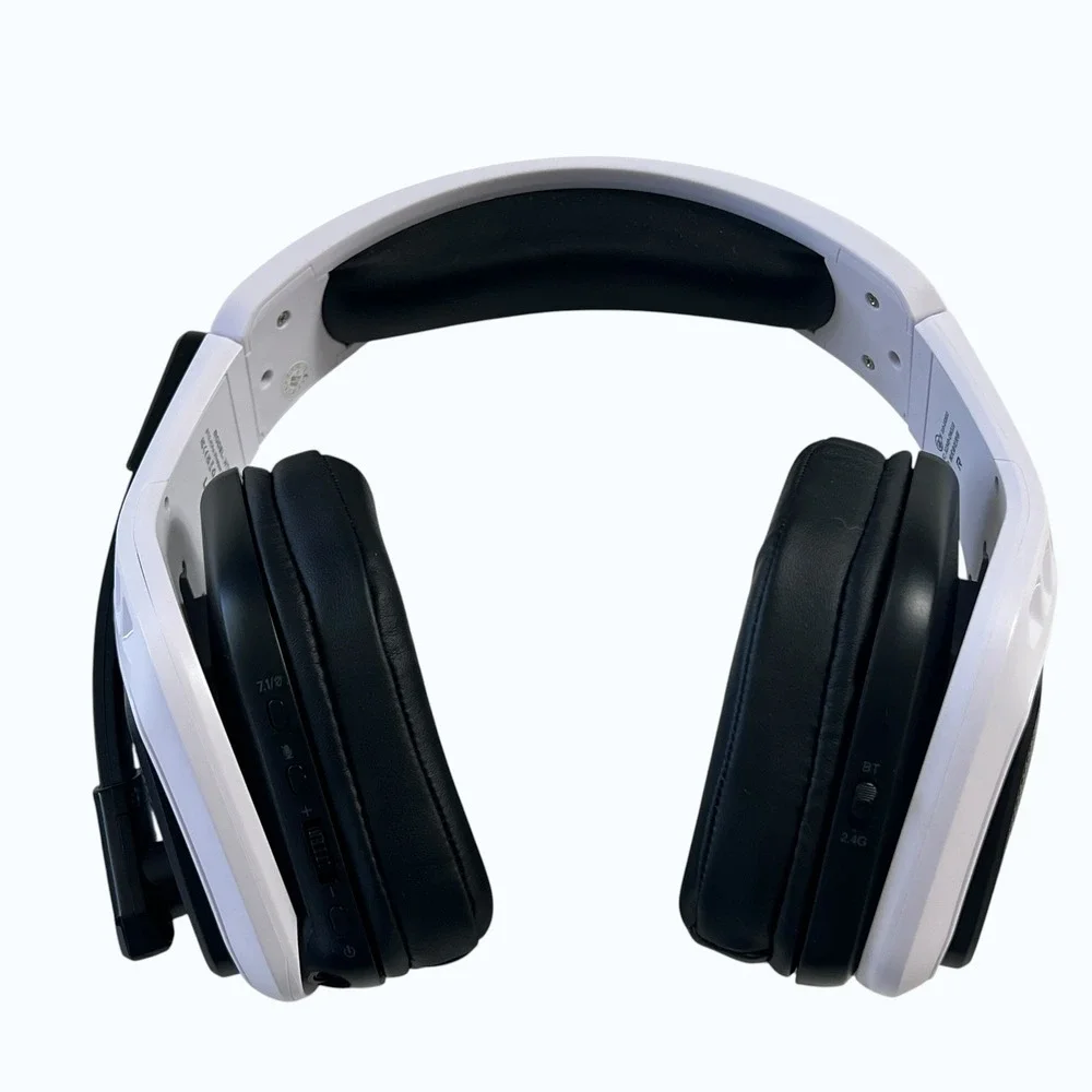 Tatybo WT5 Wireless Gaming Headset White‎ RGB 7.1 Surround Sound PC PS4 PS5